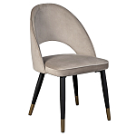 Стул велюровый серо-бежевый Schelde Gray Beige варинант исполнения - 2 | Loft Concept в Казани