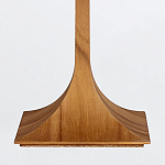 Настольная лампа со скошенным конусовидным абажуром и фигурной ножкой в цвете тик Accord Lighting варинант исполнения - 5 | Loft Concept в Казани