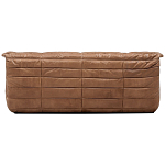 Дизайнерский кожаный диван коричневый без подлокотников Aveline Leather Sofa варинант исполнения - 4 | Loft Concept в Казани