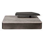 Столик журнальный квадратный  с полкой Sculptural Marble Accent с мрамором  варинант исполнения - 1 | Loft Concept в Казани