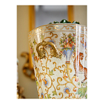 Кашпо с растительным и животным орнаментом на бронзовых ножках Turquoise Blooming Garden варинант исполнения - 7 | Loft Concept в Казани