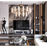 Люстра двухъярусная круглая с текстурными цилиндрическими плафонами Glimpse варинант исполнения - 10 | Loft Concept в Казани