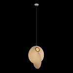 Подвесной светильник белый с фигурным тканевым плафоном White Whirlwinds варинант исполнения - 2 | Loft Concept в Казани