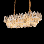 Люстра овальная с многослойными белыми и прозрачными подвесками Character Chandelier варинант исполнения - 5 | Loft Concept в Казани