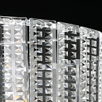 Люстра круглая на цепи цвета хром с прозрачными рельефными хрустальными пластинами Textured Glass Chandelier варинант исполнения - 8 | Loft Concept в Казани