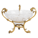 Чаша из прозрачного рельефного стекла на бронзовой подставке Eden Garden варинант исполнения - 1 | Loft Concept в Казани