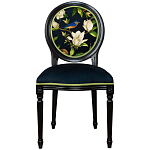 Стул чёрный из натурального бука с изображением птица в саду Blooming Magnolias варинант исполнения - 1 | Loft Concept в Казани