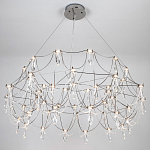 Люстра с каркасом из тонких металлических нитей и хрустальными подвесками Crystal Metal Threads Chandelier 100 варинант исполнения - 4 | Loft Concept в Казани