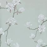 Обои ручная роспись Magnolia Canopy Original Colourway on Adam Grey dyed silk варинант исполнения - 1 | Loft Concept в Казани