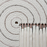 Художественный Гобелен Макраме White Disk Harmony варинант исполнения - 1 | Loft Concept в Казани