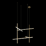 Люстра с 6-ю  пересекающимися цилиндрическими плафонами на тонких тросах Trumpet tube варинант исполнения - 7 | Loft Concept в Казани