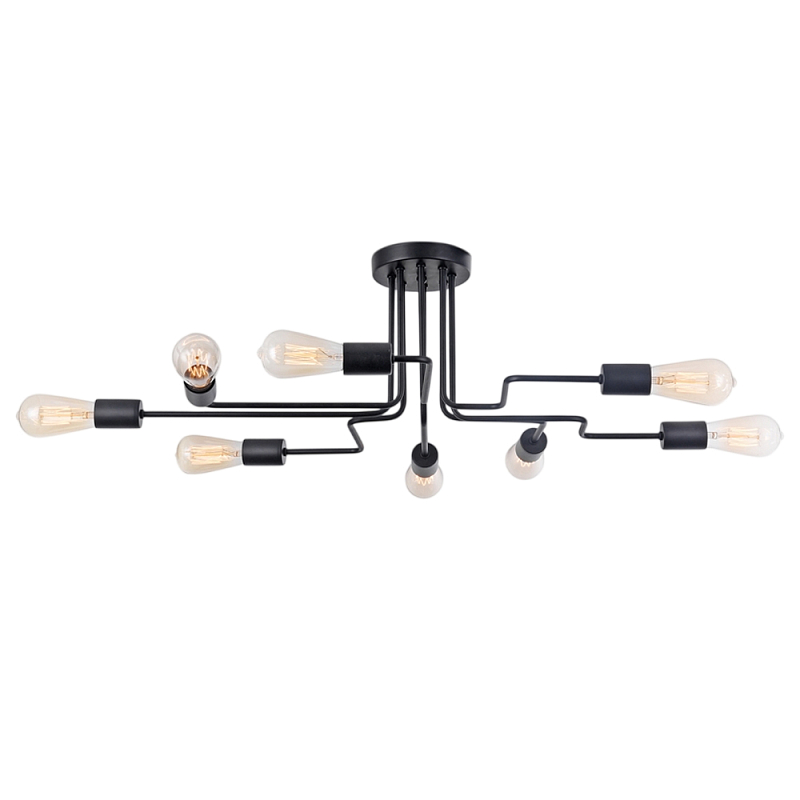 Потолочный светильник Gilbert Е27*8 Черный в Казани | Loft Concept 