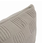 Подушка из хлопка рельефной вязки серого цвета Eden Line варинант исполнения - 2 | Loft Concept в Казани