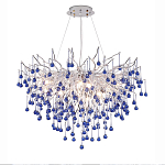 Люстра с синими стеклянными подвесками в форме капель FAIRYTREE Light варинант исполнения - 5 | Loft Concept в Казани