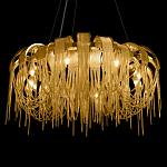 Люстра круглая подвесная с металлическими дугами и длинными цепочками 80 см Atlantis Chain варинант исполнения - 16 | Loft Concept в Казани