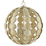 Люстра в форме шара с декором из круглых декоративных элементов Texture Discs варинант исполнения - 2 | Loft Concept в Казани