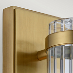 Бра вертикальное с рифленым стеклянным плафоном и прямоугольным основанием Quintiesse варинант исполнения - 2 | Loft Concept в Казани