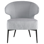 Современное мягкое кресло на металлических ножках Rakush Grey варинант исполнения - 2 | Loft Concept в Казани