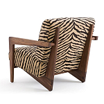 Кресло с обивкой из шенилла с тигровым принтом Tiger Chair варинант исполнения - 3 | Loft Concept в Казани