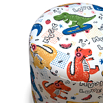 Пуф детский круглый с принтом Dinosaurs CHILDHOOD варинант исполнения - 2 | Loft Concept в Казани