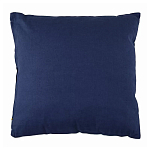 Подушка декоративная хлопковая синего цвета с абстрактным принтом Elysian Flow Azure варинант исполнения - 2 | Loft Concept в Казани