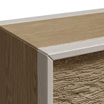 ТВ тумба 2 двери и 2 ящика с подсветкой на рельефном фасаде Warm Industrial варинант исполнения - 7 | Loft Concept в Казани