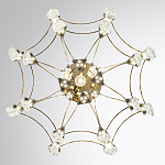 Люстра подвесная из металла с хрустальными подвесками прозрачного цвета Quasar 41 варинант исполнения - 4 | Loft Concept в Казани