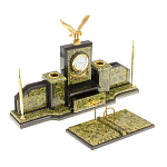 Настольный письменный набор из змеевика  и бронзы с декором в виде орла в подарочной упаковке Successful Leader варинант исполнения - 2 | Loft Concept в Казани