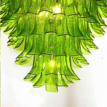 Люстра из семи ярусов зеленого стекла Independence варинант исполнения - 4 | Loft Concept в Казани