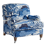 Кресло Trumann Club Chair Blue Landscape синий пейзаж варинант исполнения - 1 | Loft Concept в Казани