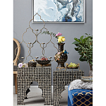 Блюдо черного цвета из фрафора на бронзовых ножках Eden Garden porcelain and bronze варинант исполнения - 6 | Loft Concept в Казани