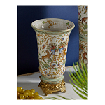 Ваза из фарфора на бронзовом основании Turquoise Blooming Garden варинант исполнения - 5 | Loft Concept в Казани