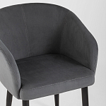 Мягкое кресло на металлических ножках Shaggy Dark Grey варинант исполнения - 5 | Loft Concept в Казани