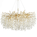 Люстра с хрустальными подвесками на металлических ветках Fairytree Light Gold Chandelier 18 варинант исполнения - 1 | Loft Concept в Казани