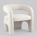 Кресло дизайнерское для лаунж зоны жемчужного цвета Pearl Lounge варинант исполнения - 1 | Loft Concept в Казани