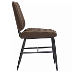 Стул с темно-коричневой обивкой из экокожи Benderson варинант исполнения - 2 | Loft Concept в Казани