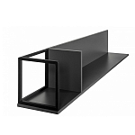 Полка навесная открытая цвета графит Strict Lines  варинант исполнения - 5 | Loft Concept в Казани