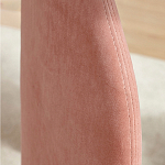 Обеденный стол со стеклянной столешницей и розовыми ножками с тканевой обивкой Wrigley варинант исполнения - 2 | Loft Concept в Казани