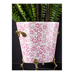 Кашпо из белого фарфора с розовым цветочным орнаментом Eden Garden варинант исполнения - 5 | Loft Concept в Казани