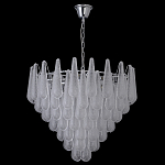 Люстра с подвесками из рифленного стекла в форме капель Textured Glass Chandelier варинант исполнения - 6 | Loft Concept в Казани