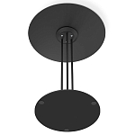 Стол журнальный круглый с бежевой столешницей из стекла Beige Marble варинант исполнения - 5 | Loft Concept в Казани