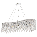 Люстра подвесная вытянутой формы с хрустальными подвесками Ludivine Lighting варинант исполнения - 1 | Loft Concept в Казани