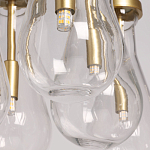 Люстра с 7-ю прозрачными плафонами из стекла в форме капли Lucid Rain  варинант исполнения - 10 | Loft Concept в Казани