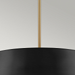 Подвесной светильник с конусовидным металлическим абажуром черного цвета Kichler варинант исполнения - 14 | Loft Concept в Казани