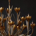 Люстра золотого цвета в виде цветков крокуса Hanging Flowers варинант исполнения - 2 | Loft Concept в Казани