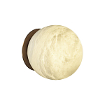 Настенно-потолочный светильник с плафоном в форме шара из алебастра Cryptocrystalline Stone варинант исполнения - 1 | Loft Concept в Казани