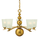 Люстра с матовыми конусными плафонами и декоративными элементами в форме шаров Hinkley варинант исполнения - 1 | Loft Concept в Казани