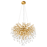 Люстра подвесная с прозрачными стеклянными подвесками в форме капель Диаметр 60 см Droplet Chandelier варинант исполнения - 4 | Loft Concept в Казани