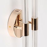 Бра с круглым основанием золотого цвета и двумя вертикальными плафонами Hex Scaffold варинант исполнения - 4 | Loft Concept в Казани