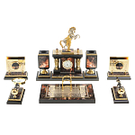 Настольный письменный набор из яшмы и долерита с декором в виде коня Manager Organizer варинант исполнения - 1 | Loft Concept в Казани